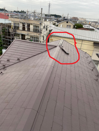 台風による棟板金被害