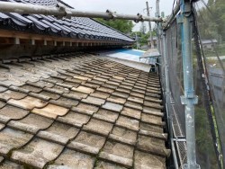 葺き替える前の瓦