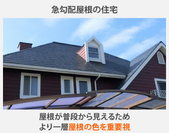 急勾配の屋根は屋根の色を重要視しましょう