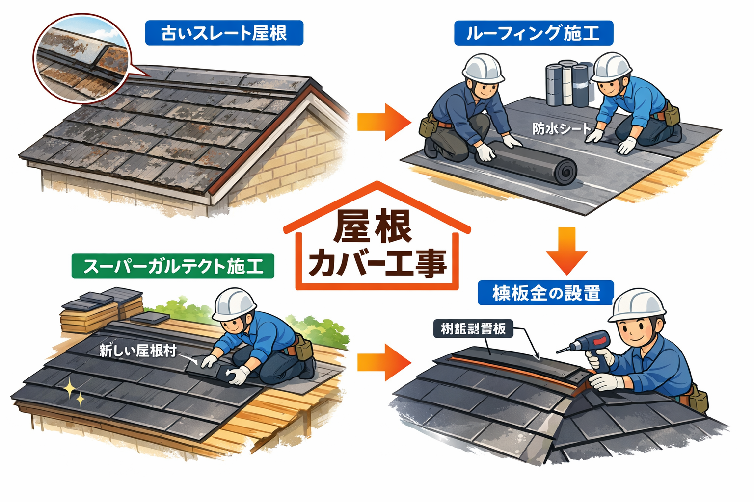 屋根カバー工事