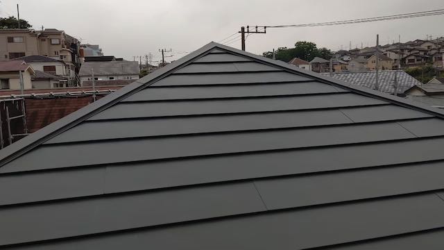 横暖を新設した屋根