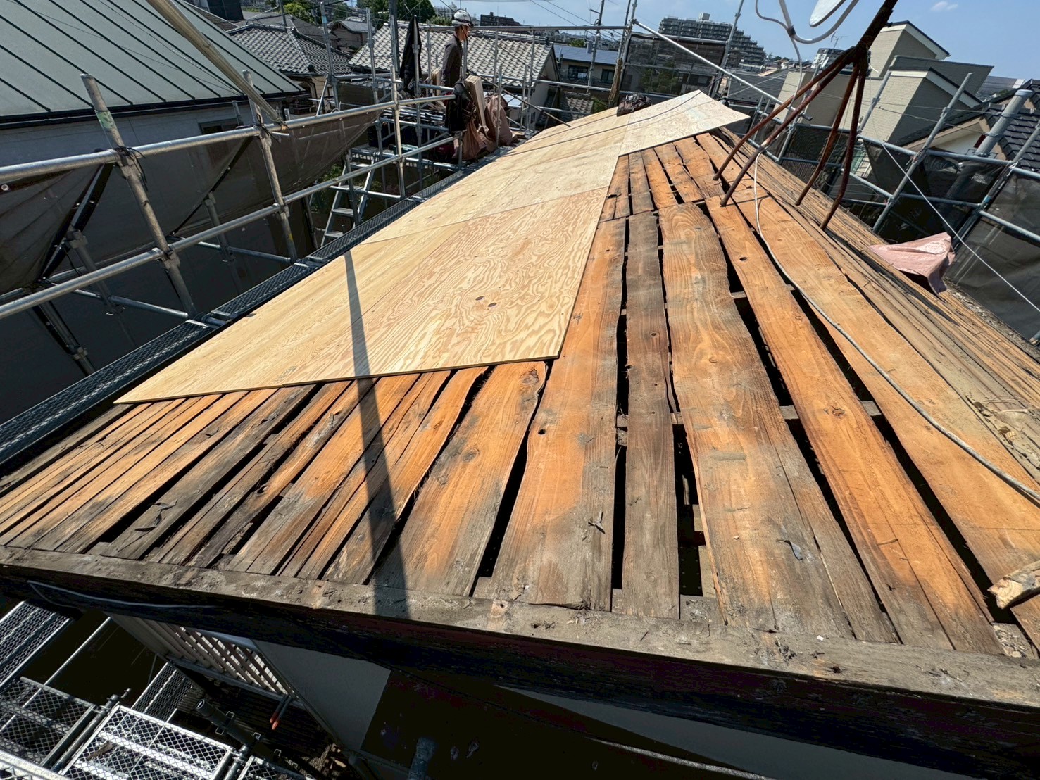野地板新設