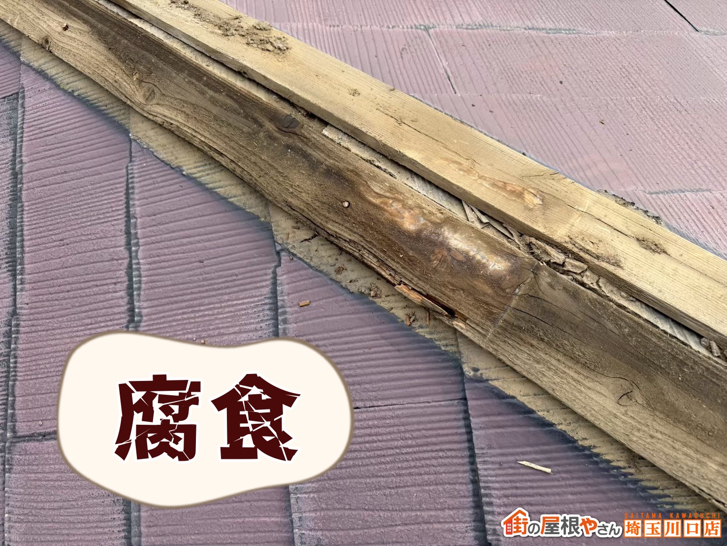 腐食している木製貫板
