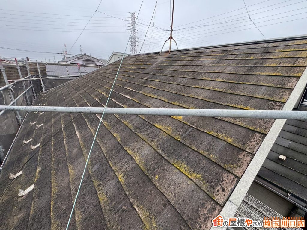 色あせた屋根表面