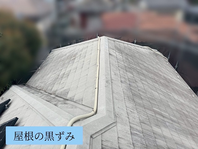 スレート屋根　黒ずみ
